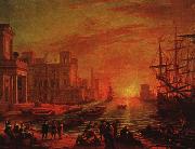Claude Lorrain Seaport at Sunset oil painting picture wholesale